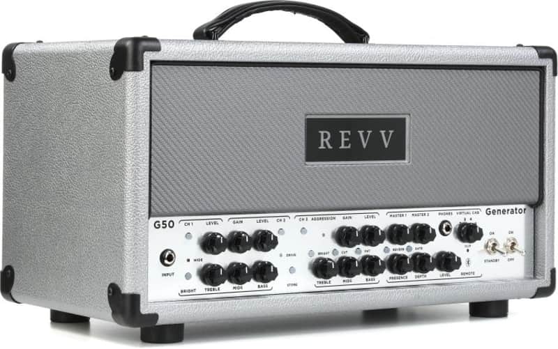 Revv Generator G50 50-/10-watt Tube Amplifier Head - Silver (Gen50Slvd1) image 1