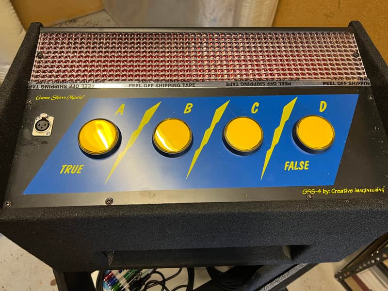 Game show podium with answer selection, mic and score display image 1