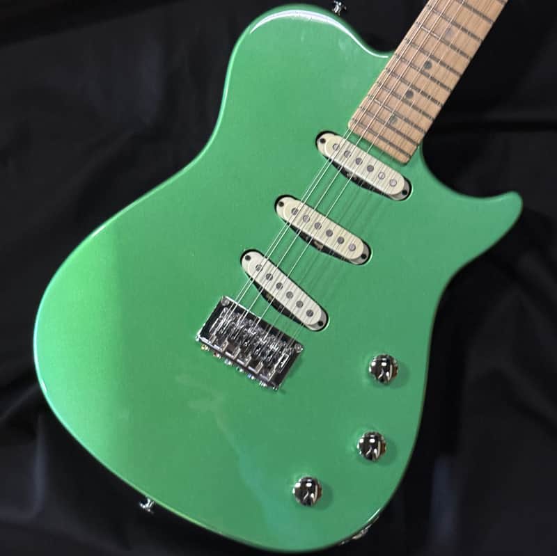 OOPEGG Teressa "Prototype" 12 strings S-S-S w. Fixed Bridge / Lime Green Metallic image 1