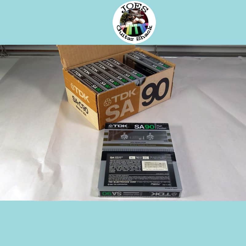 1982 TDK SA-90 Gold / Silver Type II CRO2 High Position Box of 10 Cassette Tapes 90 Mins New Sealed NOS Made in Japan! image 1