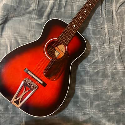 Regal T-12 USA Made 1950's / 1960's  Vintage acoustic Clean!  Red Rubine Sunburst image 1