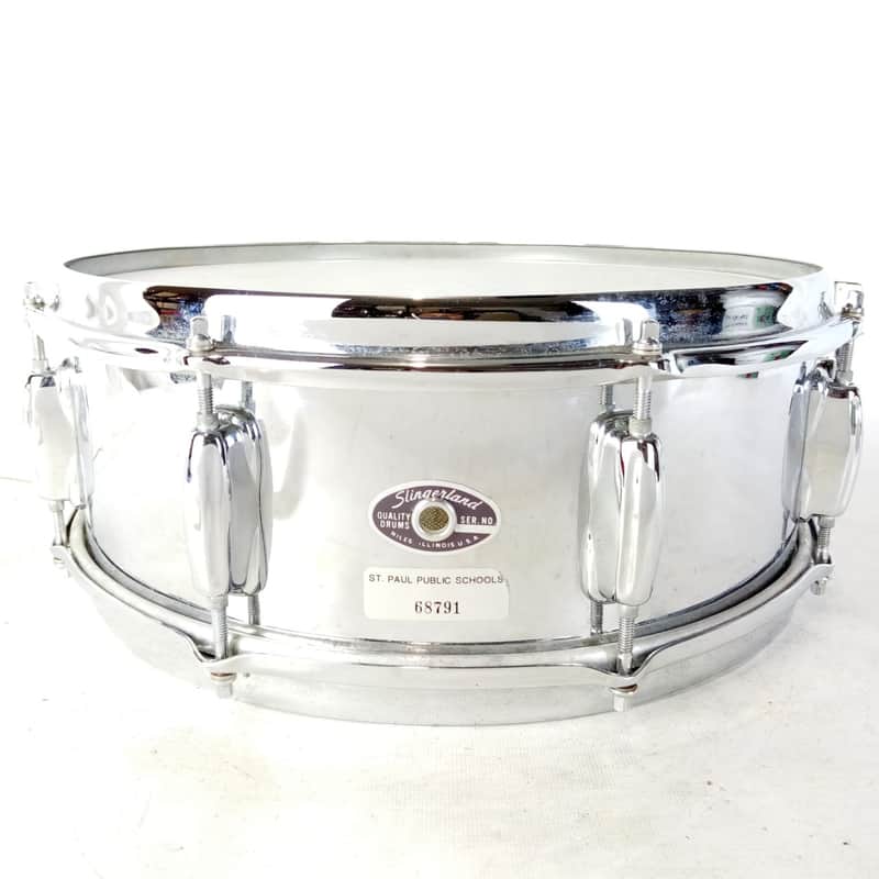 *Slingerland 5x14" Festival Chrome Steel Snare Drum 8Lug Vintage 70s No.141 USA* image 1