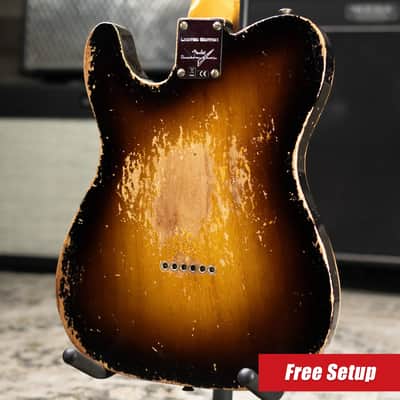 Fender Custom Shop Limited Edition 1950 Double Esquire Electric Guitar - Wide Fade 2-Color Sunburst with Hardshell Case - Used image 2