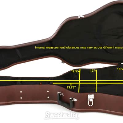 Washburn GCDNDLX Dreadnought Hardshell Case - Brown (GCDNDLXd1) image 4