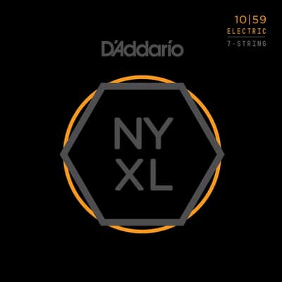 D'Addario NYXL1059 Nickel Wound 7-String Electric Guitar Strings, Regular Light Gauge