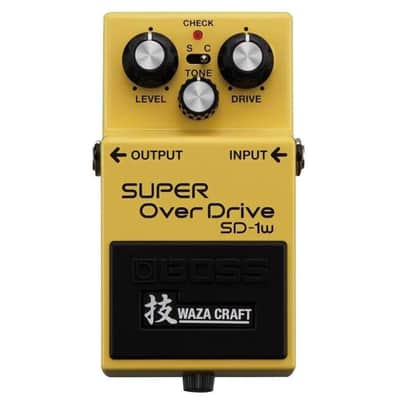 Boss SD-1W SUPER OverDrive Pedal Bundle w/ 2-Pack Strukture S6P48 Woven Right Angle Patch Cable, Pig Hog PCH10BK "Black Woven" Instrument Cable, 12-Pack Guitar Pick and Liquid Audio Polishing Cloth image 3