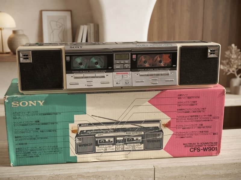 Sony CFS-W901 Rare Vintage MINT Collectible Cassette Boombox Getto blaster image 1