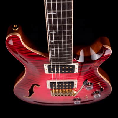 PRS Private Stock Custom 24 Semi-Hollow Piezo Blood Red Glow With Case image 7