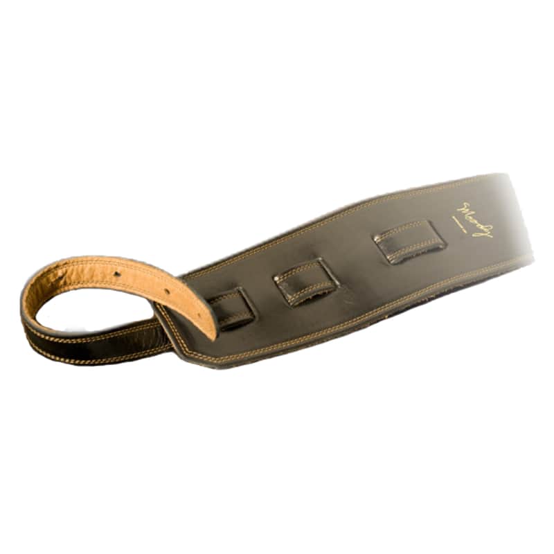 Classic Suede Backed Tailpieces - Standard or Long Long (adjusts from 47" - 54") Suede Backed Strap - Brown/Cream image 1