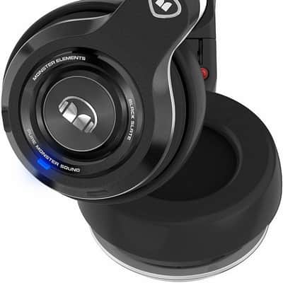 New Monster Elements Over Ear Headphones Wireless/Wired Black Slate image 3