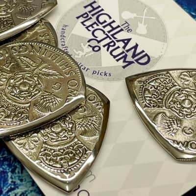 **Special Offer 20% Discount** Two (2) George VI Two Shillings Coin Guitar Picks. image 2
