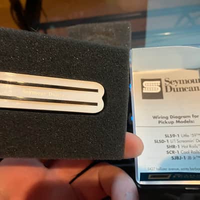 Seymour Duncan SHR-1b Hot Rails Strat Bridge Pickup 2010s - White image 3
