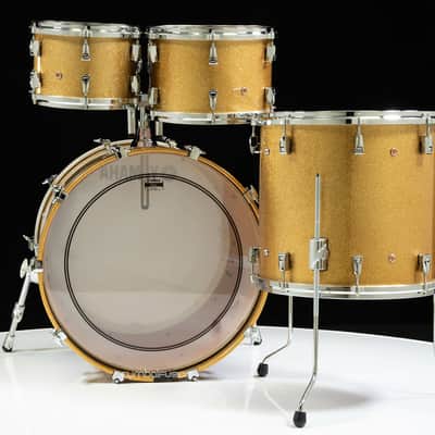 Used Yamaha Absolute Hybrid Maple Shell Packs Gold Champagne Sparkle, Shell Pack Configurations:10/12/16/22 image 2