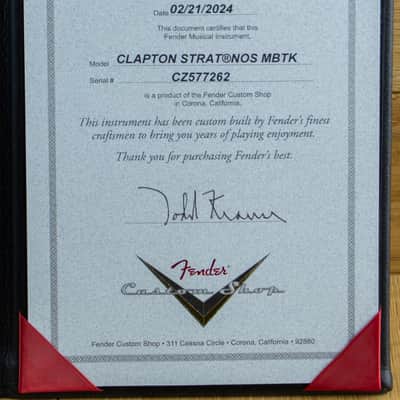 Fender Custom Shop Todd Krause Masterbuilt Clapton Strat AAA Flame Maple Neck Black CZ577262 image 15