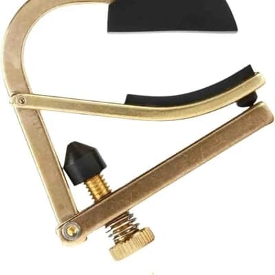 Shubb C7B Partial Capo, Holds 3 Middle Strings, DADGAD Tuning, Plain Brass image 2