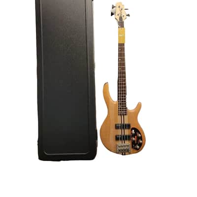Cort A4PLUSFMMHOPN Neck Thru Construction Mahogany Body 4-String Electric Bass Guitar w/Hard Case image 1