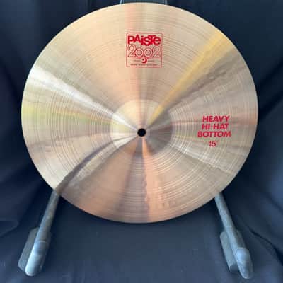 Paiste 15" Signature/Vintage Paiste 2002 Custom Hybrid Hi-Hats | Signature Medium Light Top (1075g) | 1982 Paiste 2002 Heavy Bottom (1264g) image 6