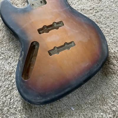 Left Handed 4 String Jazz Bass Style Basswood Body image 5