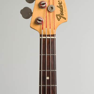 Fender  Mustang Solid Body Electric Bass Guitar (1975), ser. #551821, black tolex hard shell case. image 5