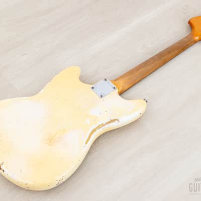 1965 Fender Mustang Vintage Offset Guitar Olympic White w/ Case image 14
