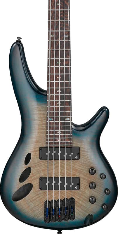 Ibanez SRD905 Bass Workshop 5-String Bass Guitar, Panga Panga Fingerboard, Cosmic Blue Starburst image 1