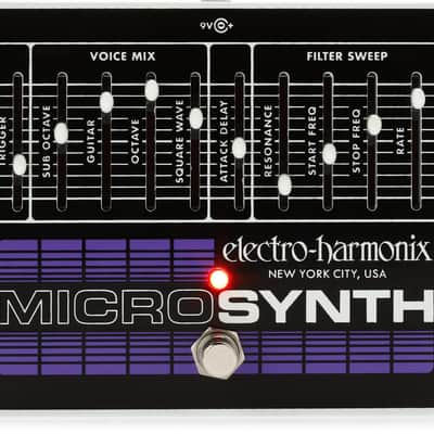 Electro-Harmonix Micro Synth Analog Guitar Synthesizer Pedal image 1