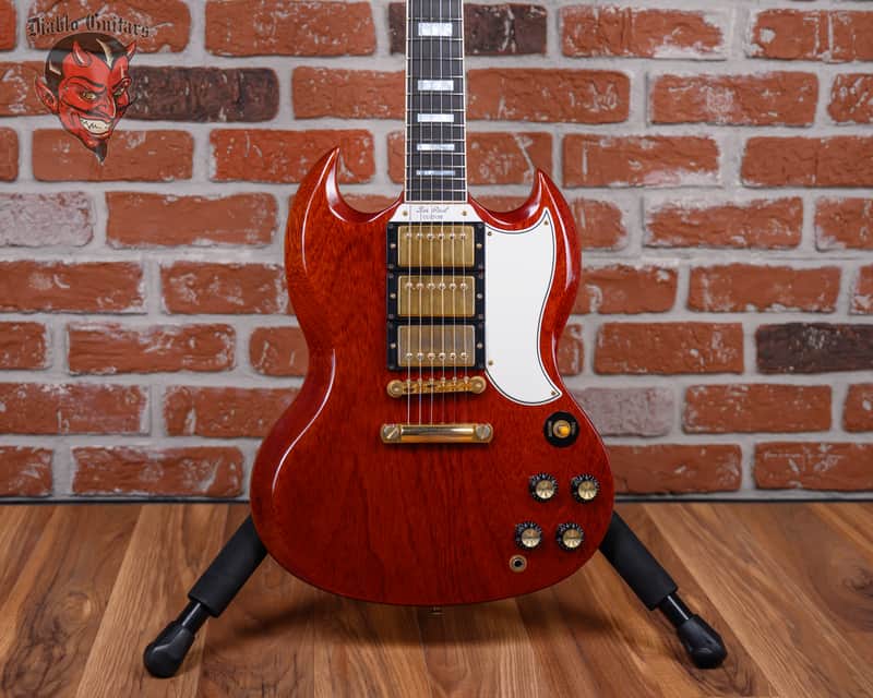Gibson Custom Shop 1961 Les Paul/ SG Custom 3-Pickup Reissue Faded Cherry 2000 w/OHSC image 1