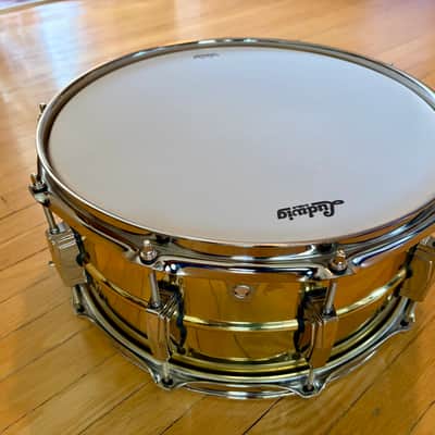Ludwig LB403 Super Brass Reissue 6.5x14" 10-Lug Snare Drum with Nickel-Plated Hardware 2019 - Present - Clear-Lacquered Brass image 2