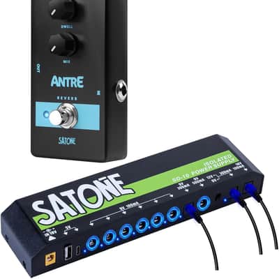 Guitar Pedal Power Supply,9v Effects Pedal Board Power Supply with 10 Isolated DC Output and Satone S803 Antre Reverb Electric Guitar Effect Pedal image 1