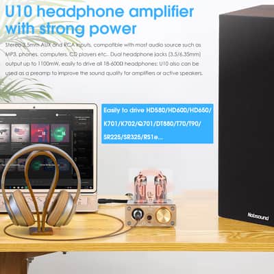 Douk Audio U10 HiFi Valve Stereo Tube Preamp/amplifier 6.35mm/3.5mm 6A2 + Free shipping image 3