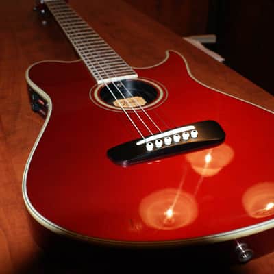 Fender Santa Rosa 1989 Red Electric/Acoustic image 1