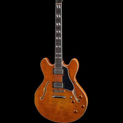 Eastman T59/v-AMB Semi Hollow Antique Amber Electric Guitar image 1