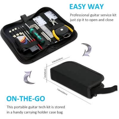 Guitar Repairing Tool Kit Wire Plier,String Organizer,Fingerboard Protector,Hex Wrenc image 2