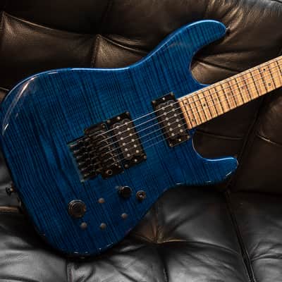Carvin JB200C Jason Becker Deep Blue Flame Electric guitar image 2