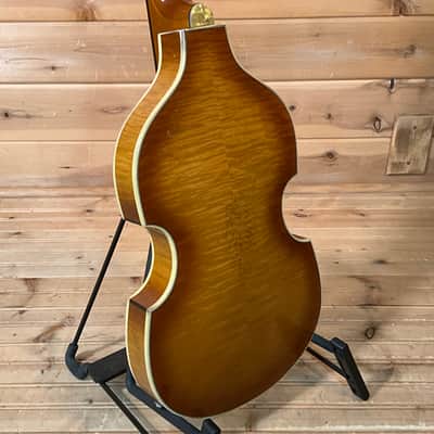 Hofner 1963 Relic Hollowbody Electric Violin Bass - Aged Sunburst image 4