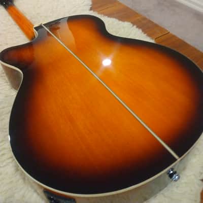 Washburn 2018 EA15ATB-A Mini-Jumbo Tobacco Burst Acoustic Electric w/Roadrunner HSC image 7
