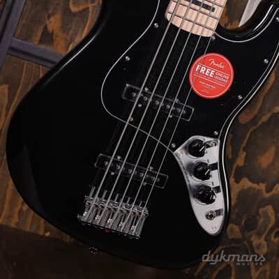 Squier Affinity Series Active Jazz Bass V Black Metallic image 2