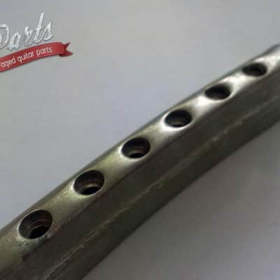 Hand aged Gibson Historic PTTP-060 Aluminium Lightweight Tailpiece w/posts, relic, stoptail | 59 Parts image 5