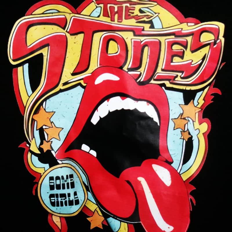 rolling stones some girls vintage 2000s decal S-M tee unisex men lady tee - mick keith ronnie lies rock n roll blues image 1