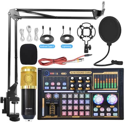 Bm800 Microphone Sound Card Full Set Of Mobile Phone Computer Microphone Special Equipment Suit image 8