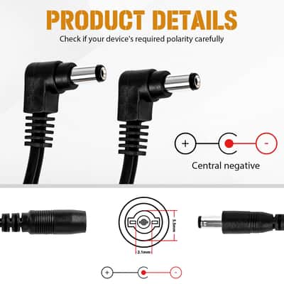 Spa-10 Guitar Pedal Power Supply Adapter (1000Ma -1A) Ac Dc 9V, Compatible For Guitar Pedal Bass Effect Pedal Board (Tip Negative), 6 Way Daisy Chain Cables image 5