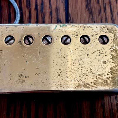 VINTAGE 1982 GRECO PAF RELIC HUMBUCKER - GOLD COVER - MAXON MADE - MIJ  - REAL LIFE RELIC image 2