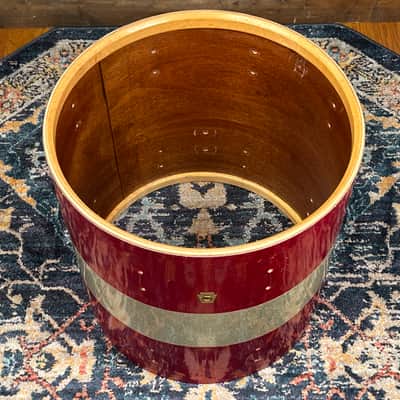 1968 Ludwig Red / Silver Sparkle Tri-Band Drum Set w/ Matching Canister Throne 22/13/13/16 image 20