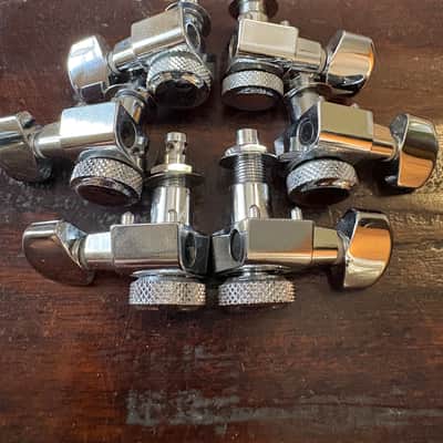 Schaller M6 2 Pin 3 Left 3 Right John 5 Robben Ford Esprit Flame D’Aquisto Locking Tuners 2010 - Chrome image 1