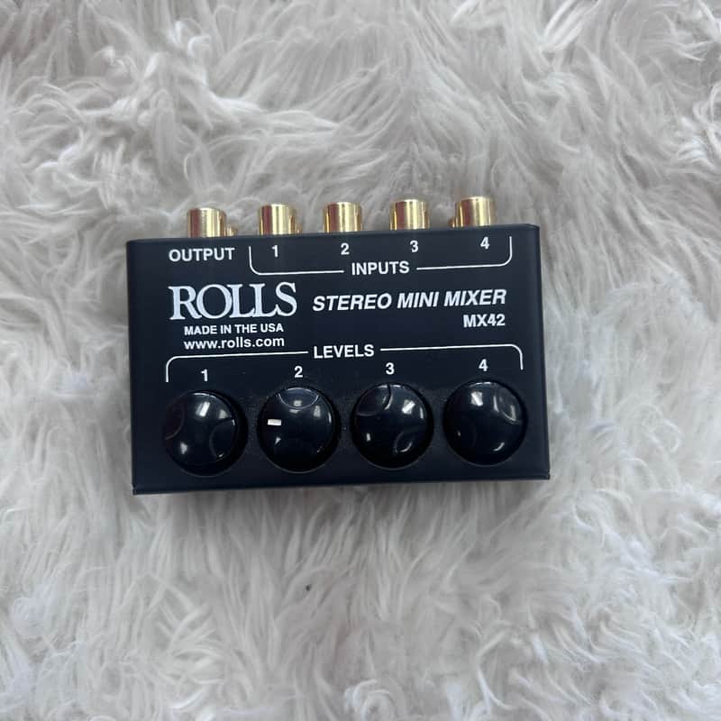 Rolls MX42 4-Channel Passive Stereo Mixer 2010s - Black image 1