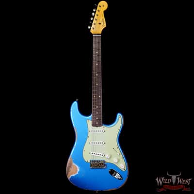 Fender Custom Shop 1962 Stratocaster Hand-Wound Pickups AAA Dark Rosewood Slab Board Heavy Relic Lake Placid Blue 7.90 image 3