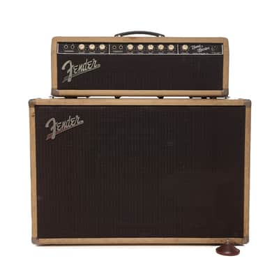 1961 Fender Bandmaster 6G7-A Piggyback Head and Cab - Blonde Tolex image 1