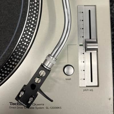 Technics SL-1200MK5 Silver Pair - Original Dust Covers, Headshells, Audio-Technica Cartridges image 5
