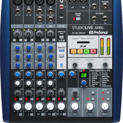 PreSonus StudioLive AR8c 8-Input Mixer / Digital Recorder / Audio Interface 2020 - Present - Gray / Blue image 1