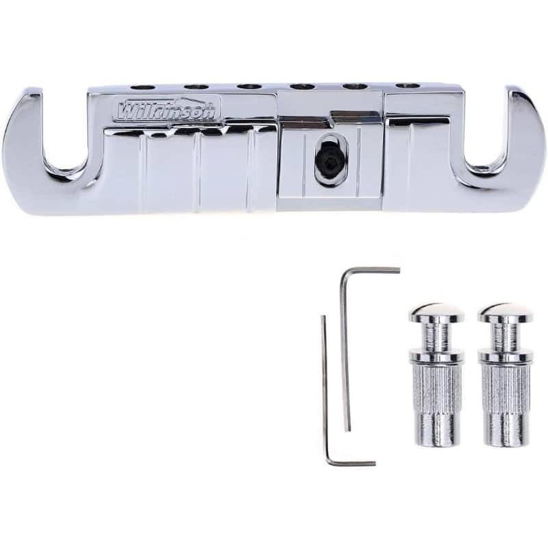 Adjustable Intonated Wraparound Bridge Tailpiece for Les Paul Style Electric Guitar image 1